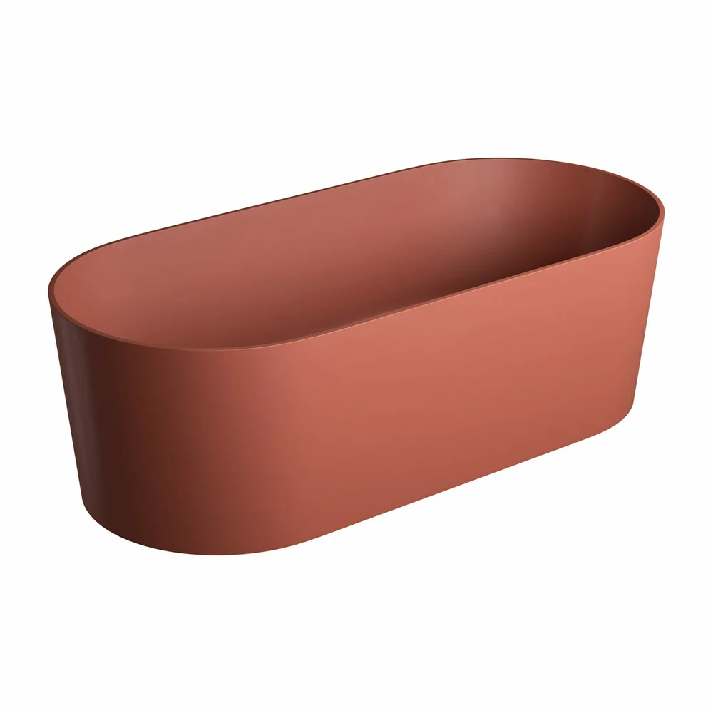 Cada freestanding compozit, teracota mat, 180x76 cm, Foglia Evo
