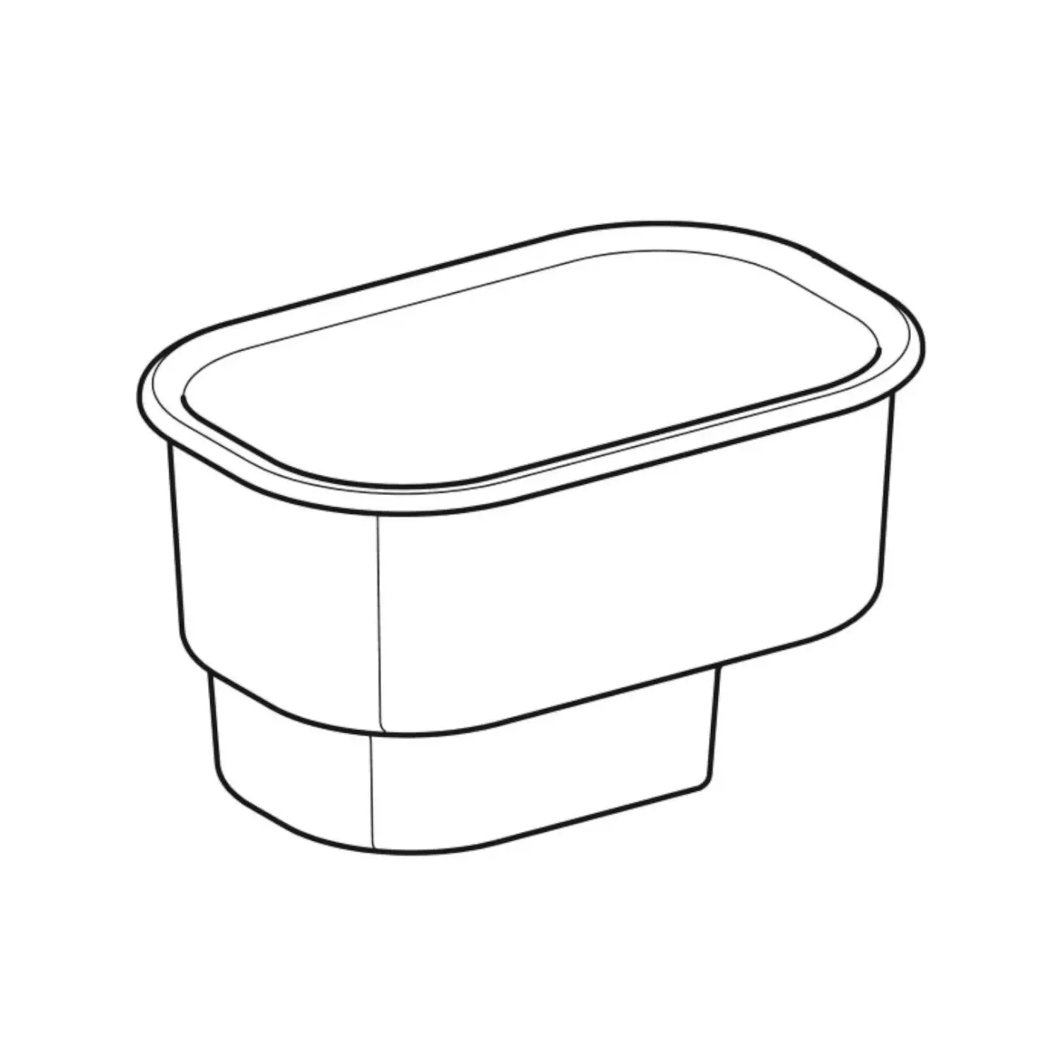 Cada ovala de baie copii, montare in placa, 71,5 cm x 46,5 cm, alb alpin, Varicor, antibacteriana, Geberit Bambini [2]