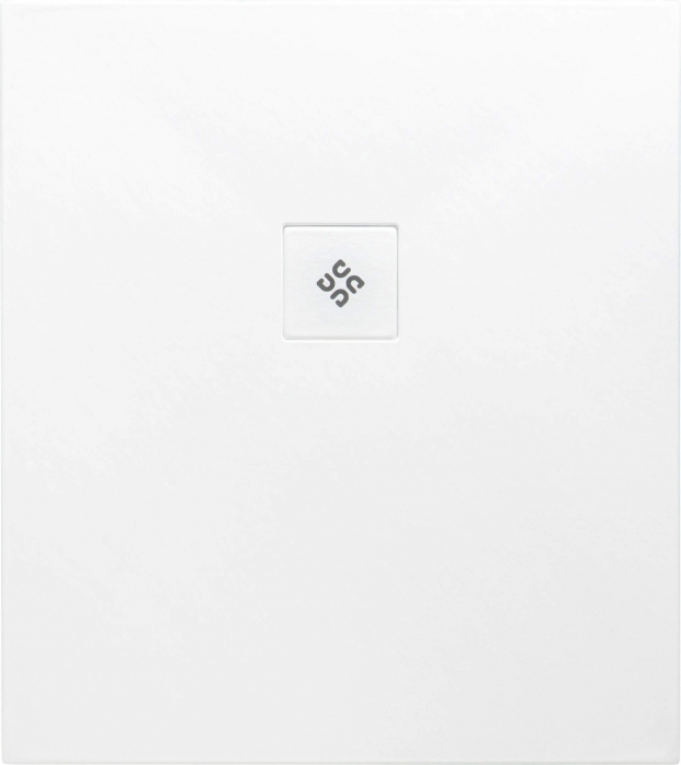 Cadita de dus dreptunghiulara, acril, slim, alb, 120x100x3.5 cm, Deante Silia [2]