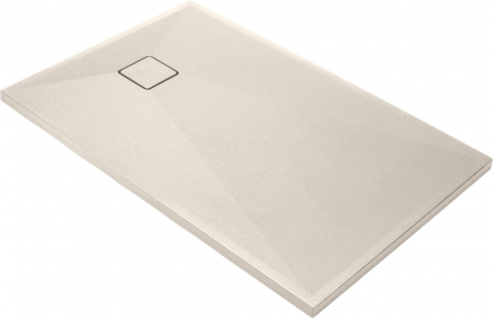 Cadita de dus dreptunghiulara, din granit, slim, bej, 90x70x3.6 cm, Deante Correo