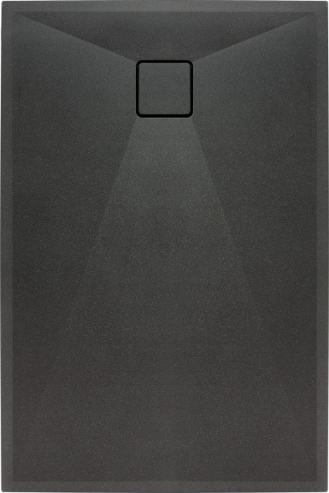 Cadita de dus dreptiunghiulara, din granit, slim, Negru, 140x90x4.5 cm, Deante Correo [2]