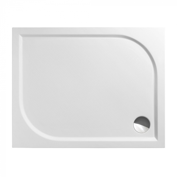 Cadita de dus dreptunghiulara, din marmura sintetica, Alba, 120x80x3 cm, Roth Rectan-M, picioruse incluse, finisaj anti-alunecare [1]