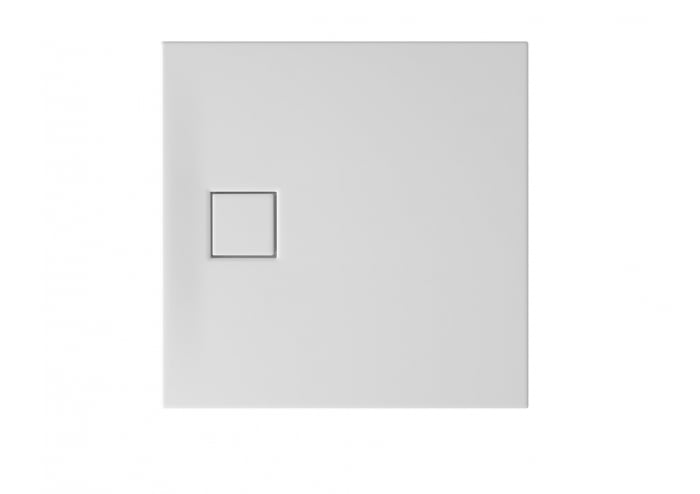 Cadita de dus patrata, acril, slim, alb mat, 80x80x4 cm, Cersanit Tako Slim