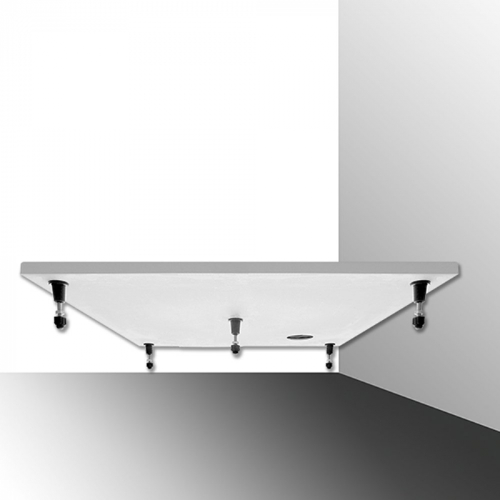 Cadita de dus patrata, din marmura, Alba, 80x80x3 cm, Roth ALOHA-M, finisaj anti-alunecare, picioare incluse [4]