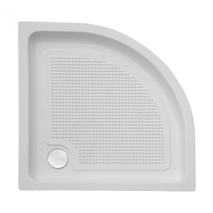 Cadita de dus semirotunda, acril, Alba, 80x80x15 cm, Belform, Bella [1]