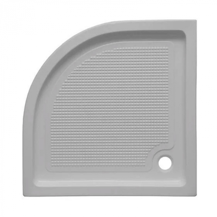 Cadita de dus semirotunda, acril, Alba, 90x90x15 cm, Belform, Bella, sifon inclus [1]