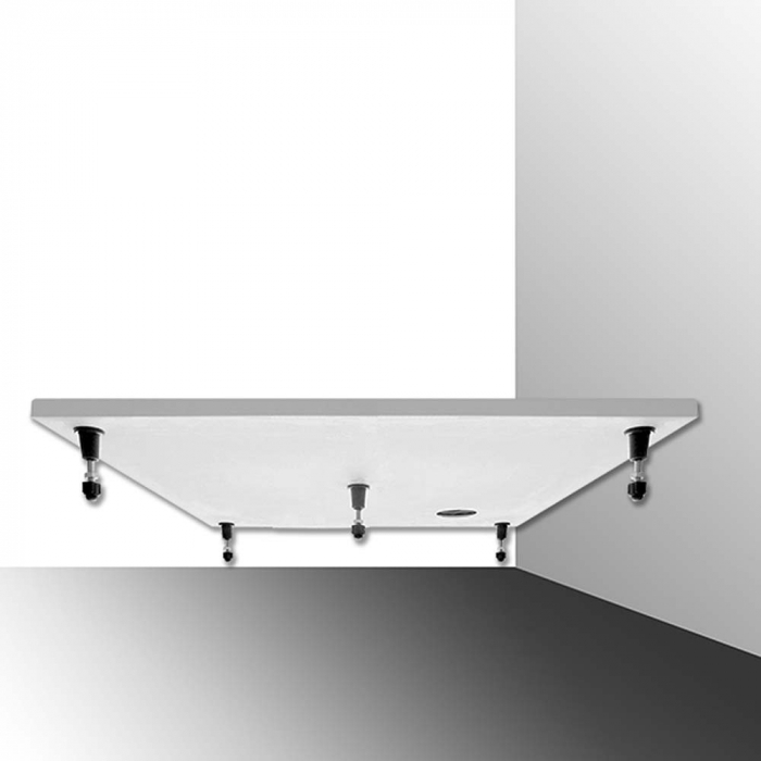 Cadita de dus semirotunda, din marmura, Alba, 80x80x3 cm, Roth Dream-M, picioare incluse, finisaj anti-alunecare [4]