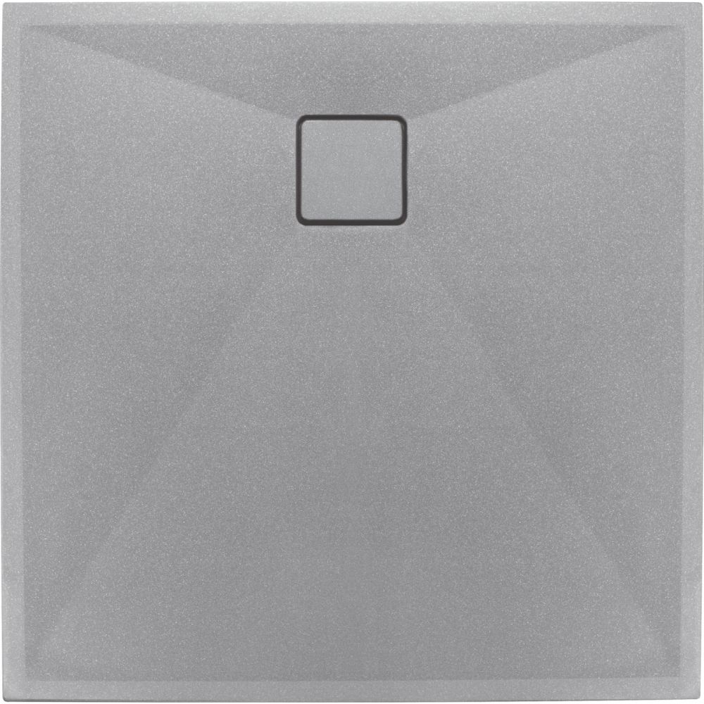 Cadita dus compozit slim patrata gri 90x90 cm Deante, Correo Square [2]