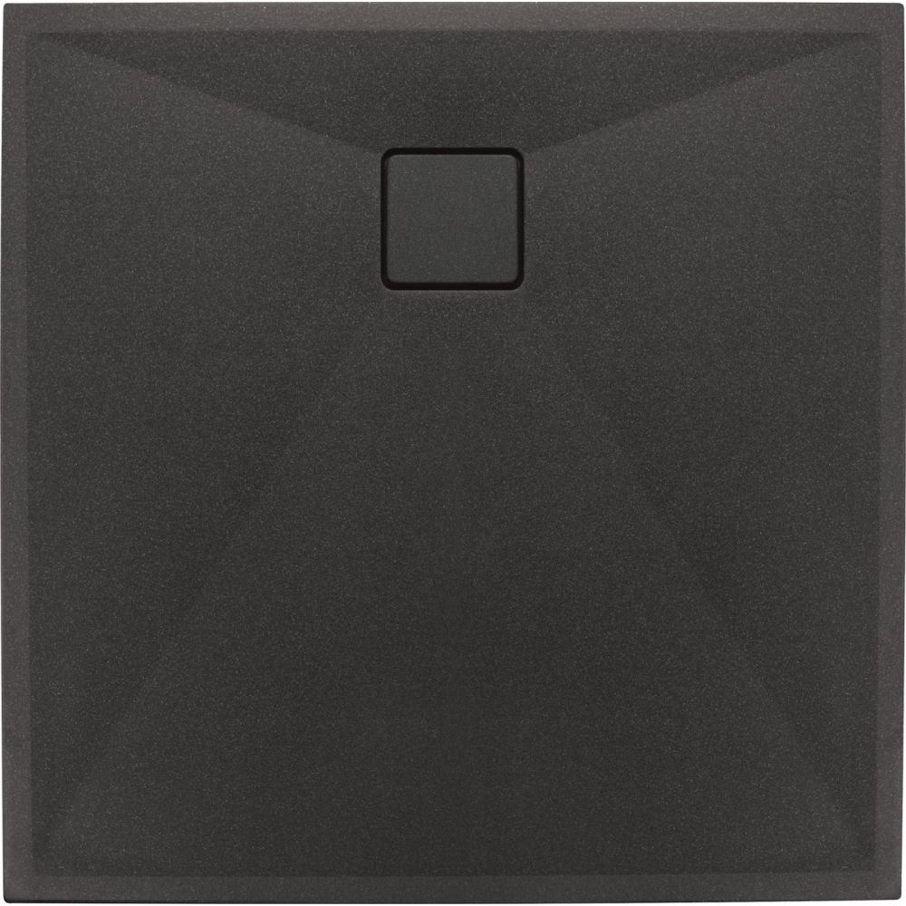 Cadita dus compozit slim patrata antracit 90x90 cm Deante, Correo Square [2]