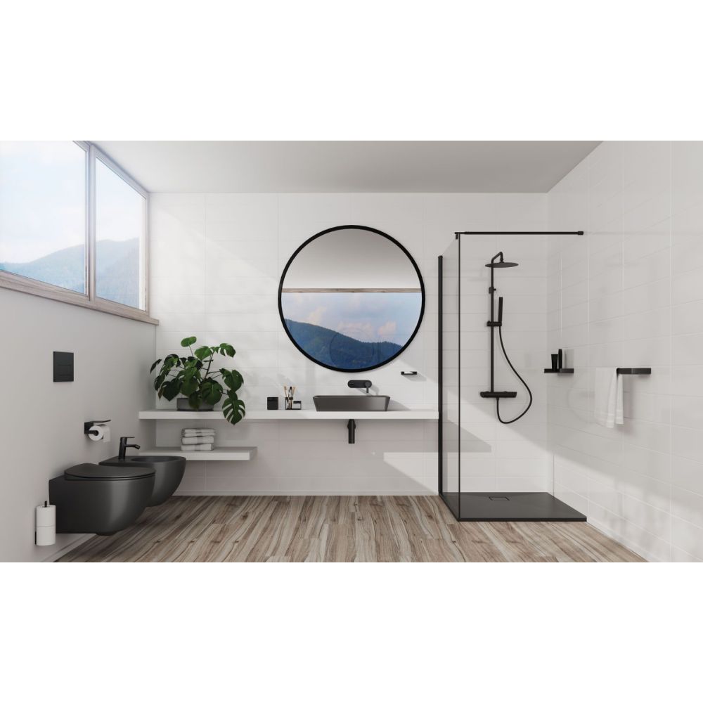Cadita dus compozit slim antracit 100x80 cm Deante, Correo [3]