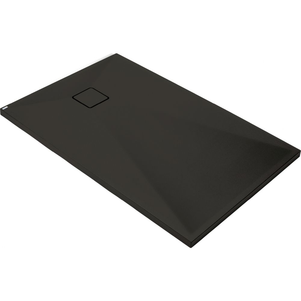 Cadita dus compozit slim neagra 100x70 cm Deante Correo