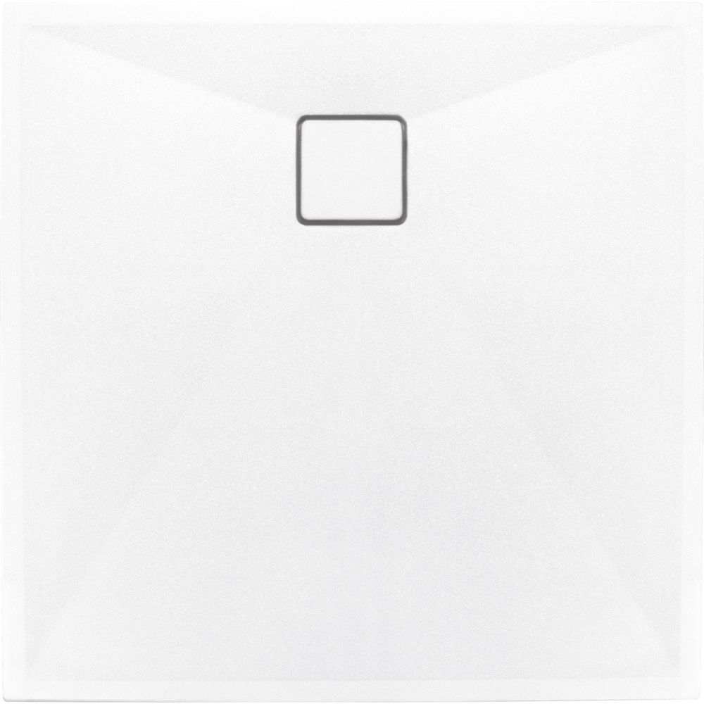 Cadita dus compozit slim patrata alba 90x90 cm Deante Correo Square [2]