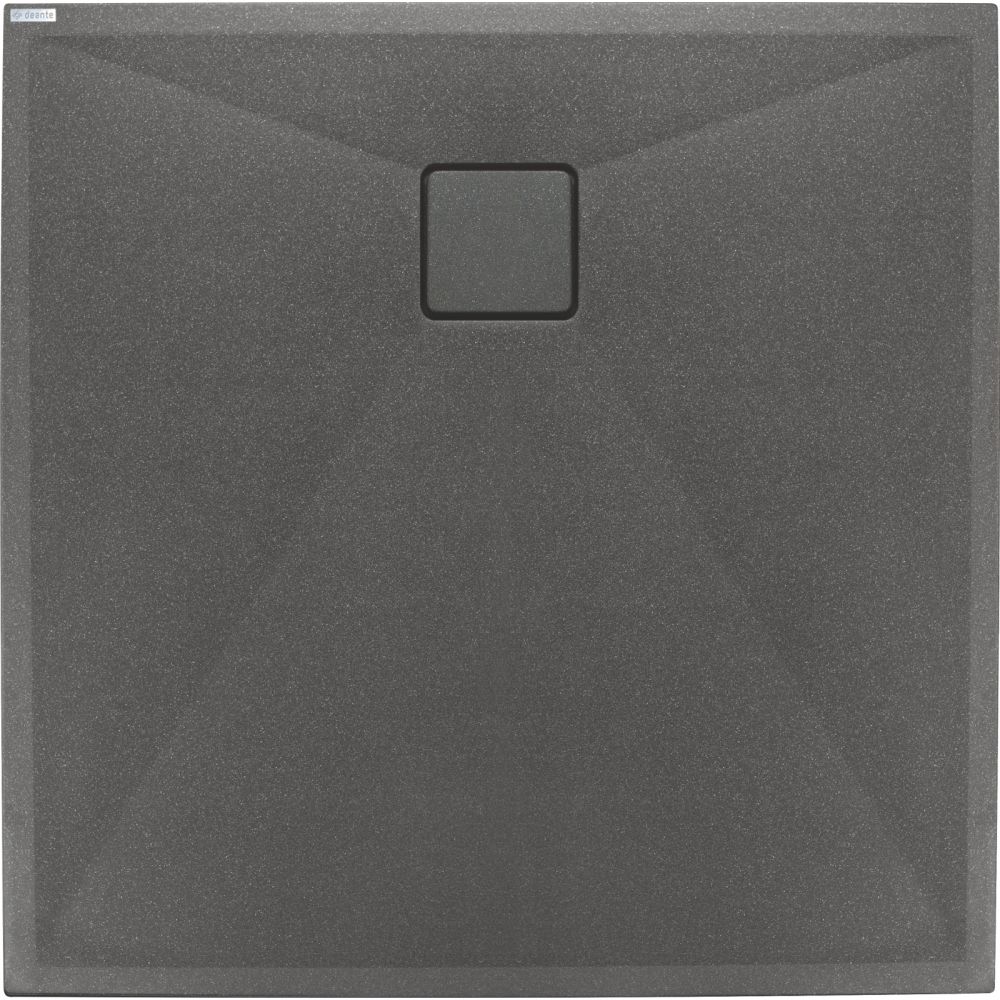 Cadita dus compozit slim patrata antracit 80x80 cm Deante Correo Square [2]