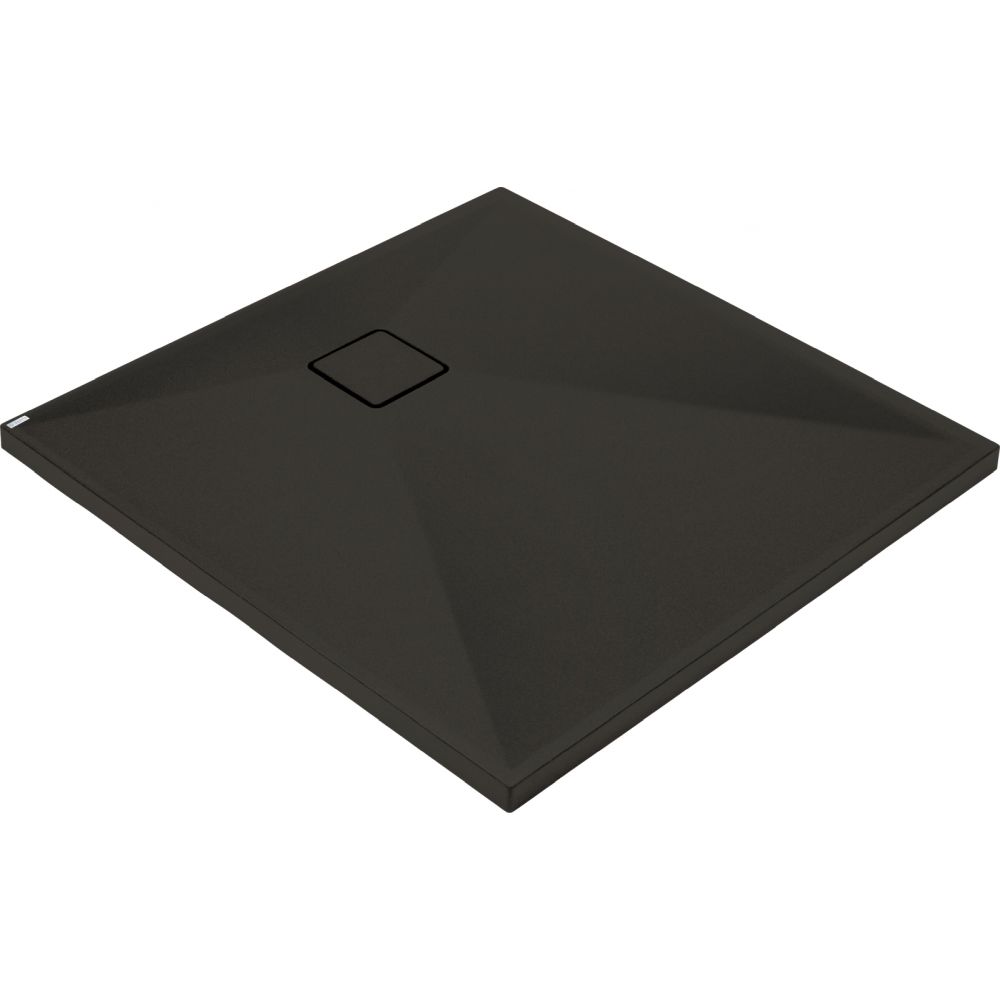 Cadita dus compozit slim patrata neagra 80x80 cm Deante Correo Square