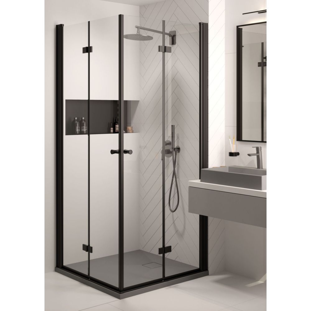 Cadita dus compozit slim patrata gri 90x90 cm Deante, Correo Square [3]