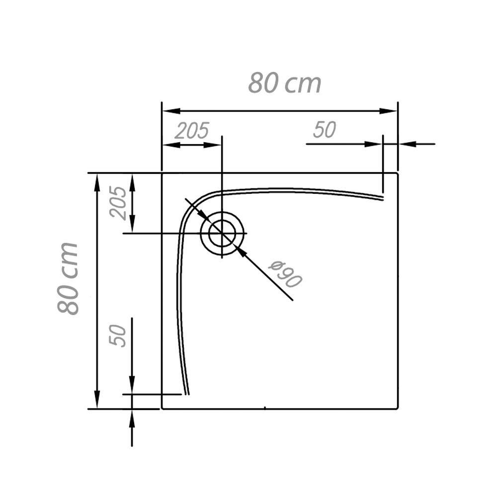 Cadita dus patrata 80x80 cm KolpaSan, Evelin Q [4]
