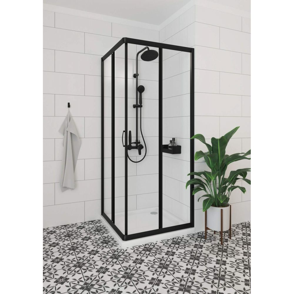 Cadita dus slim patrata 80x80 cm alba Deante, Cubic [3]