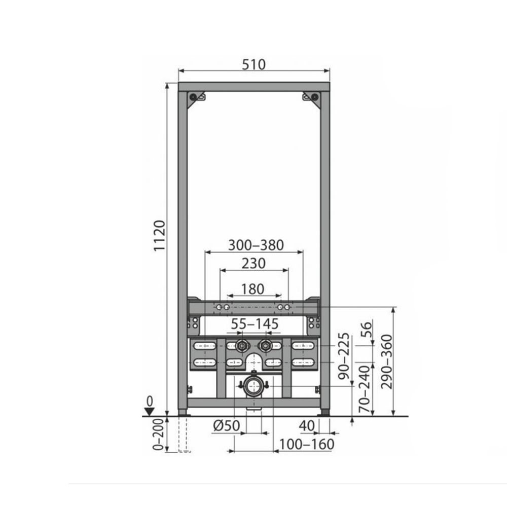 Cadru metalic instalare bideu Alcaplast [2]