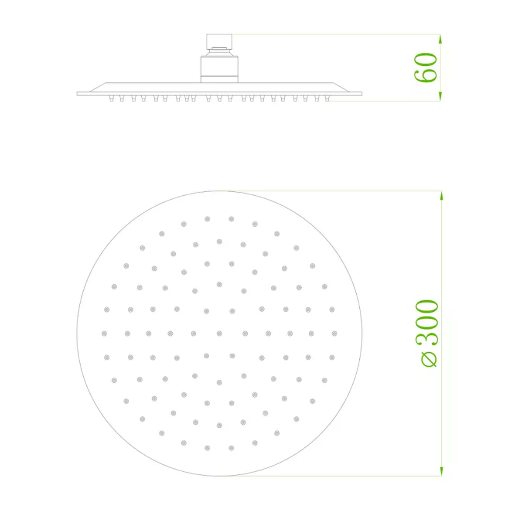 Palarie dus rotunda FDesign Inula, 300 mm, auriu lucios [2]