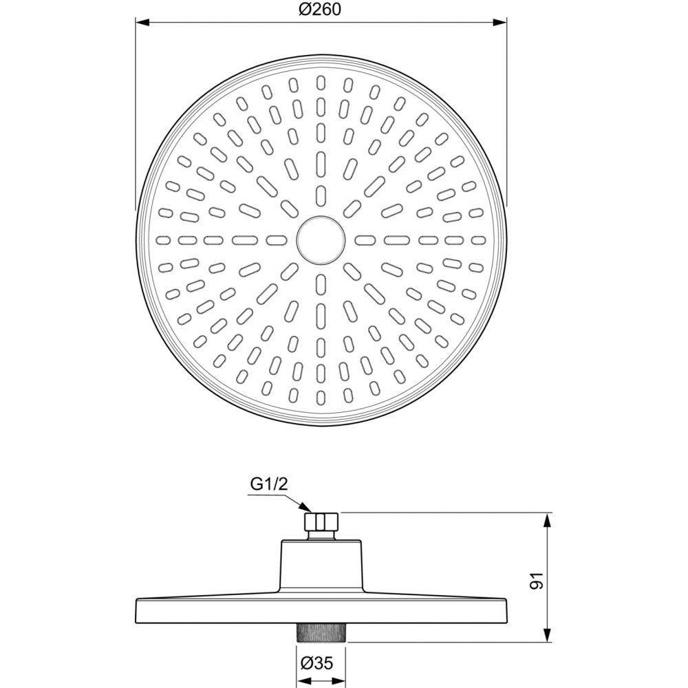 Palarie dus rotunda Ideal Standard Alu+ rose mat cu 2 functii [4]