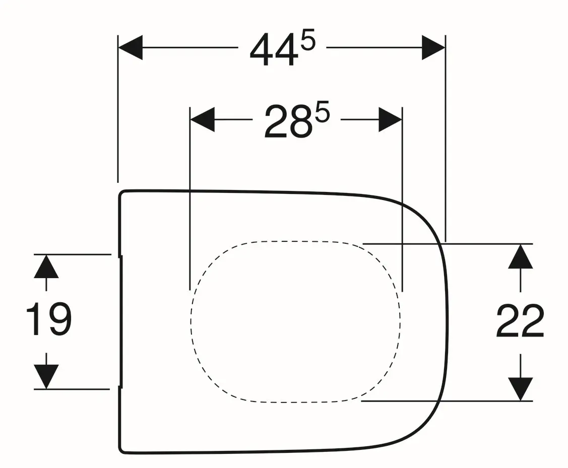 Capac vas wc duroplast, alb, Geberit Selnova Square [2]