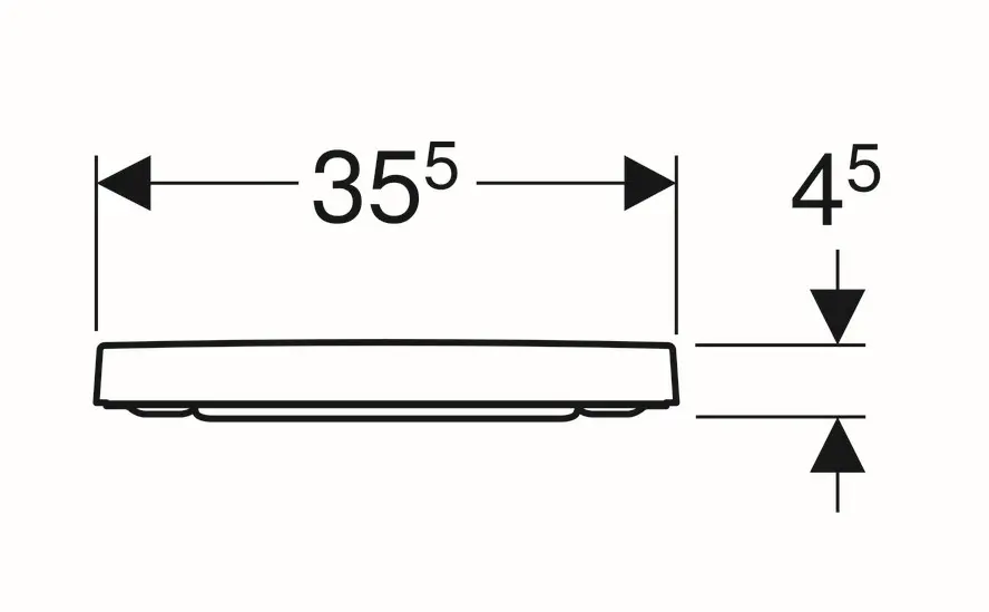 Capac vas wc duroplast, alb, Geberit Selnova Square [3]