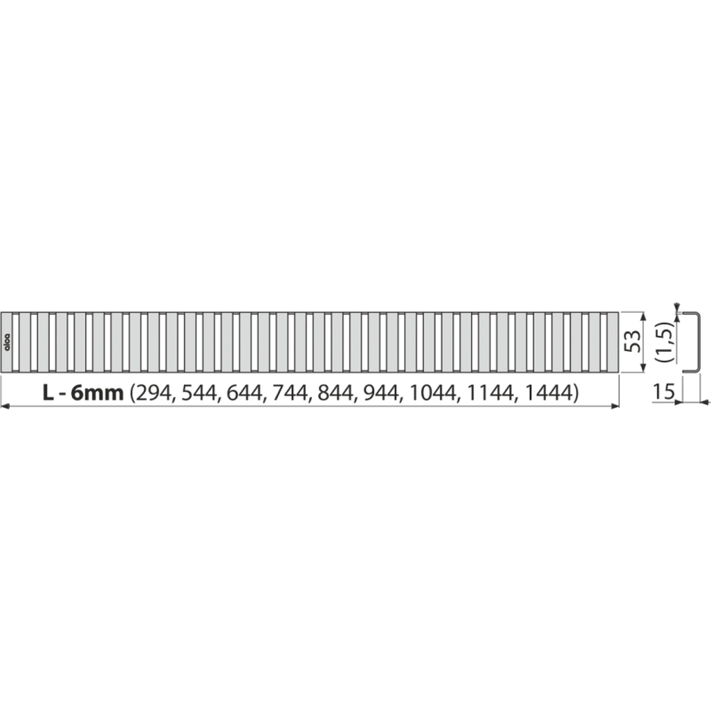 Capac pentru rigola dus din otel inoxidabil mat 750 mm Alcadrain LINE-750M [2]
