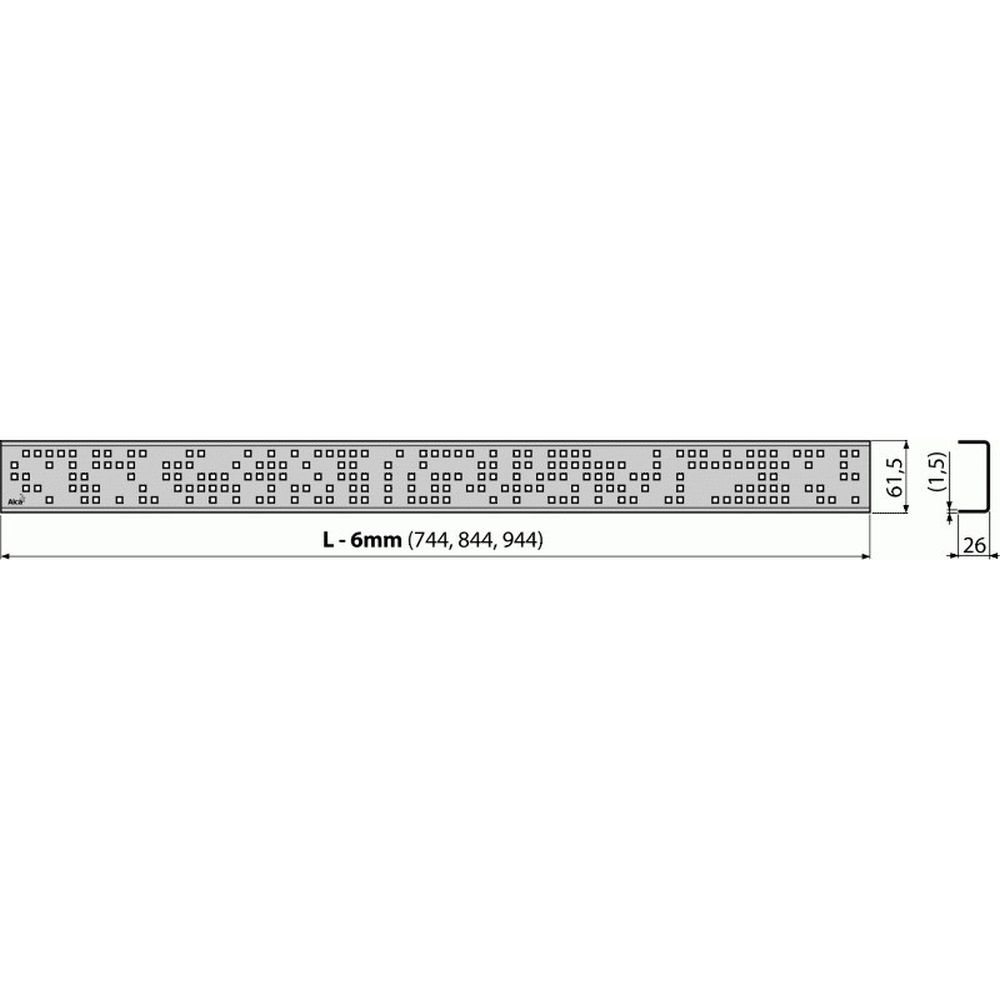 Capac pentru rigola dus din otel inoxidabil lucios 950 mm Alcadrain CODE-950L [2]