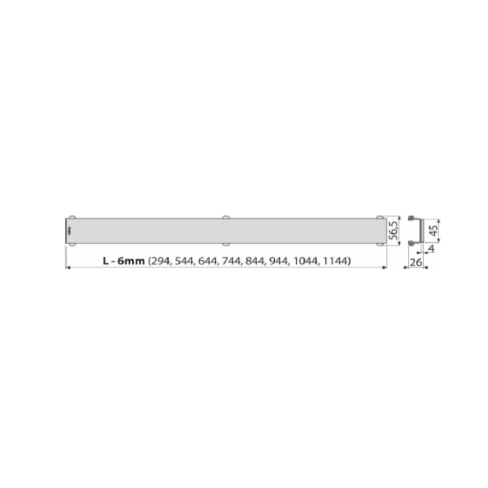 Capac pentru rigola dus din otel inoxidabil mat 750 mm Alcadrain POSH-750MN [2]