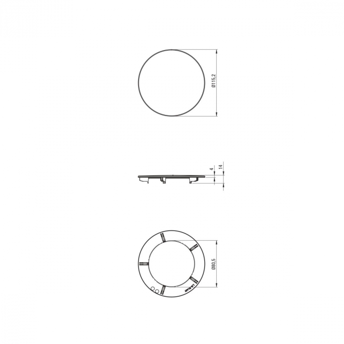 Capac rigola pentru chiuveta, otel slefuit, 115 x 11 x 115 mm, Deante [3]