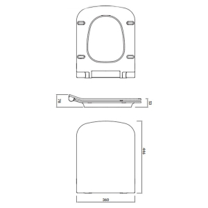 Capac vas wc din duroplast, alb ,soft-close, Cersanit City Square [2]