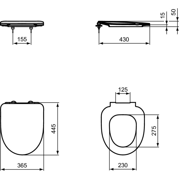 Capac vas WC, soft close, usor de detasat, Ideal Standard i.life A [4]