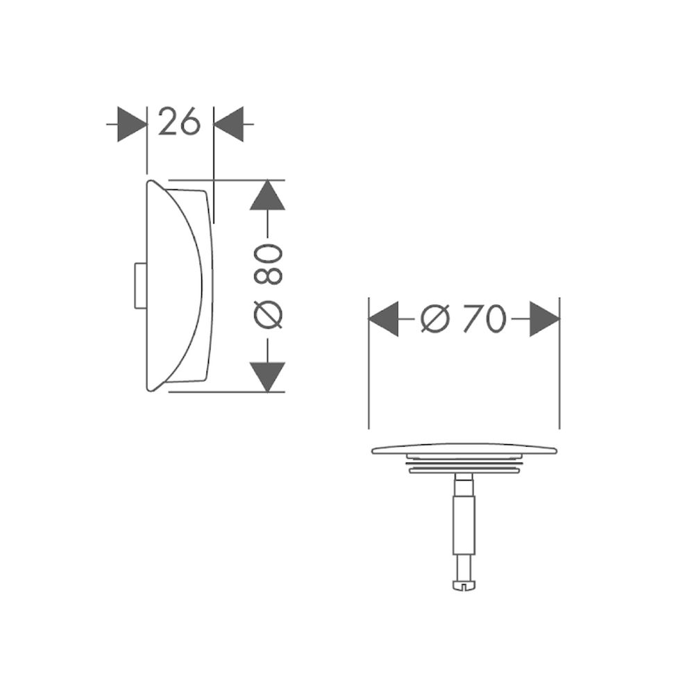 Capac ventil cada si maner rotire preaplin Hansgrohe Flexaplus, bronz periat [2]