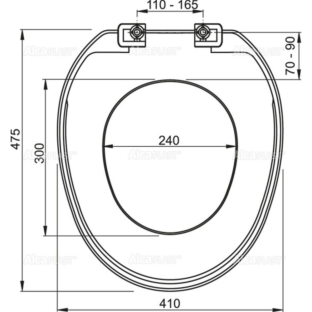 Capac wc antibacterian alb Alcaplast, Basic [2]