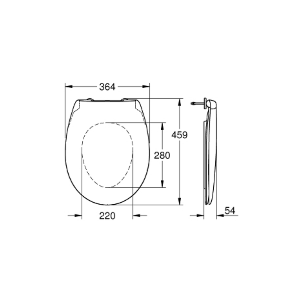 Capac wc soft close alb Grohe Bau Ceramic [4]