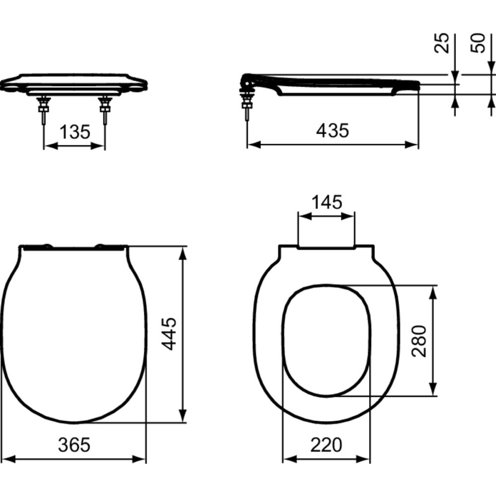 Capac wc soft close duroplast Ideal Standard Connect Air Slim alb [6]