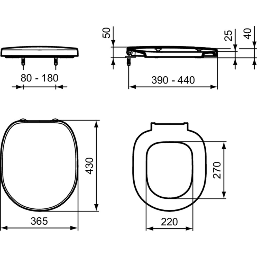 Capac wc duroplast Ideal Standard Connect Space alb [6]