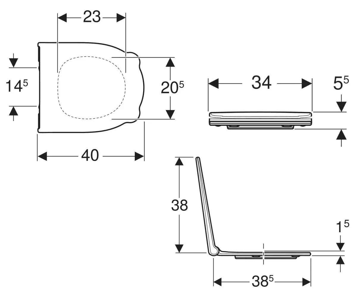 Capac WC copii, purpuriu, 40 cm x 34 cm, montaj EasyMount, Geberit Bambini [2]
