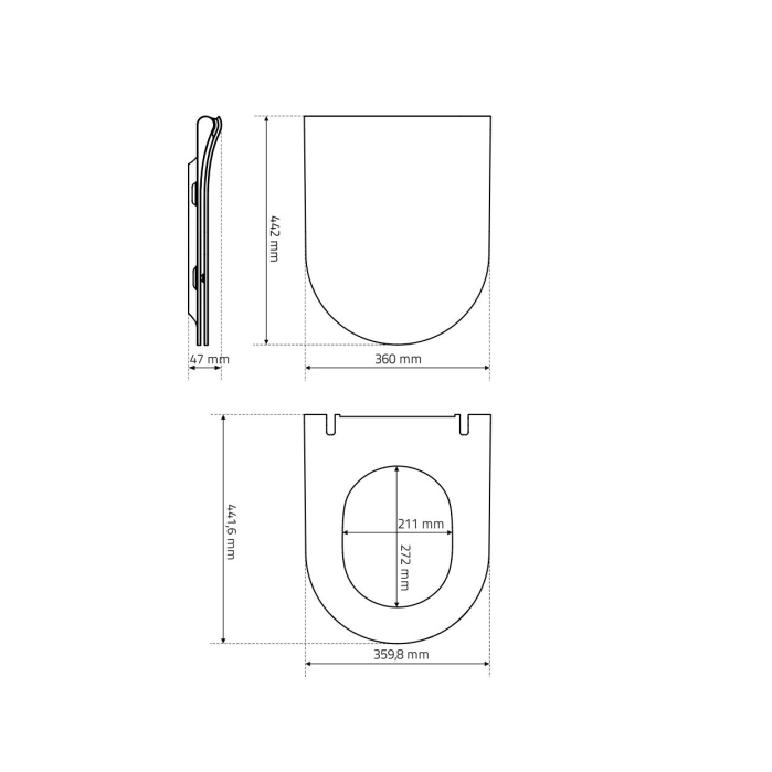Capac WC din duroplast, Cersanit Urban harmony, K98-0133, alb, inchidere soft close [2]