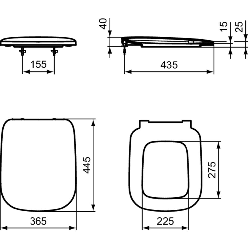 Capac wc duroplast Ideal Standard Esedra II alb [6]