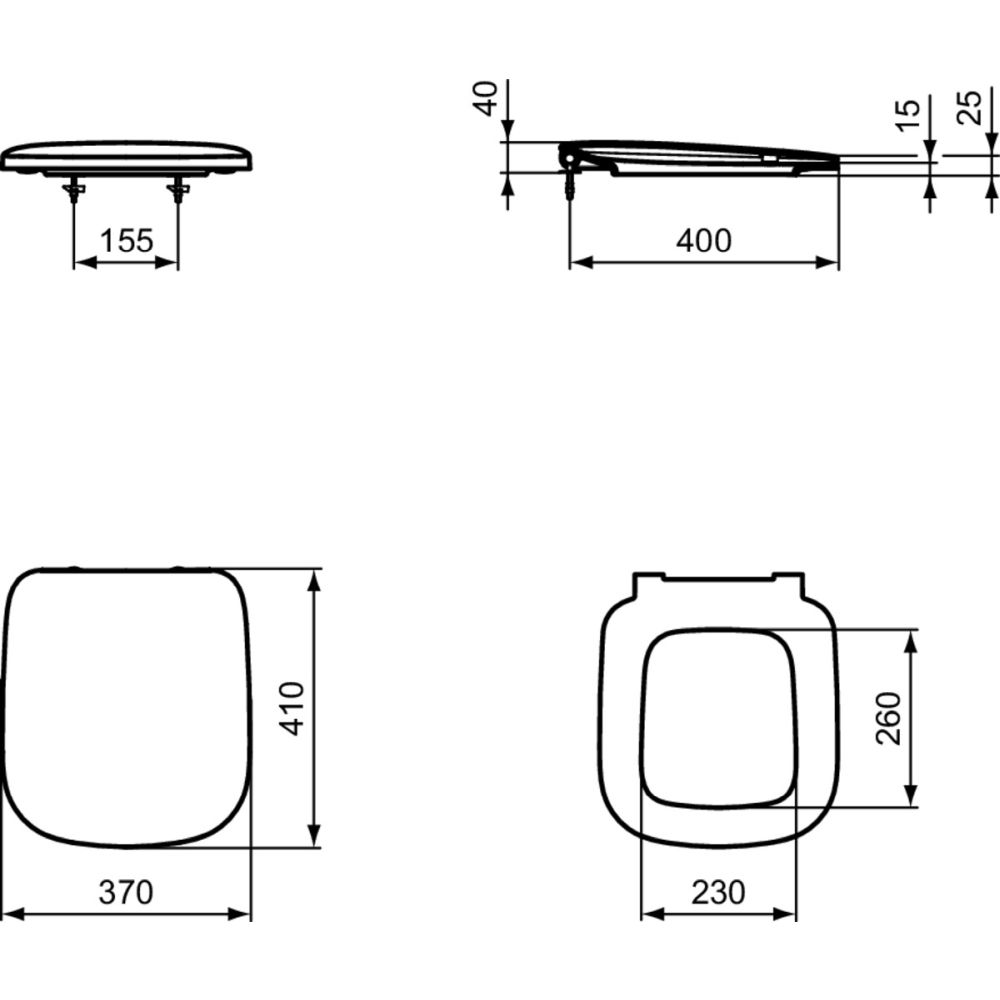 Capac wc duroplast Ideal Standard Esedra alb [6]