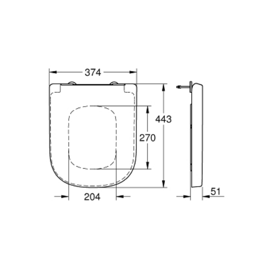 Capac wc soft close alb Grohe Euro Ceramic NEW [3]