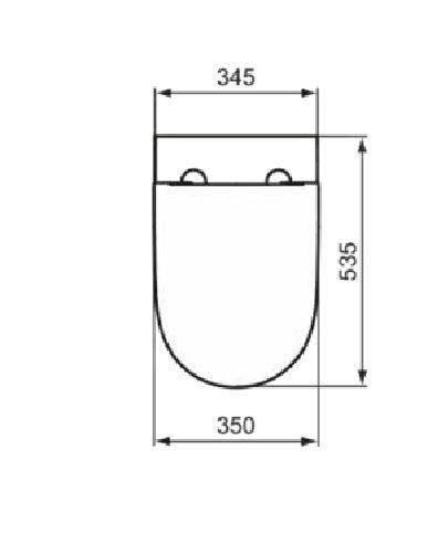 Capac pentru wc, alb, 53.5x35 cm, demontare rapida,  Ideal Standard I.life O [3]