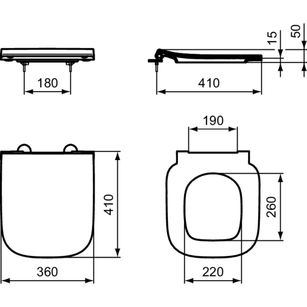 Capac wc duroplast Ideal Standard i.Life S Slim alb [6]