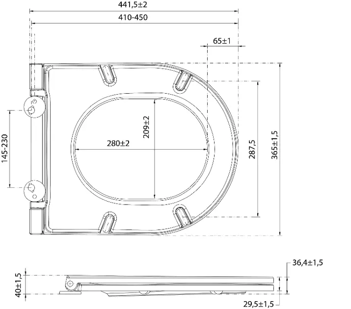 Capac wc slim, softclose, ivory, Sapho Isvea [3]