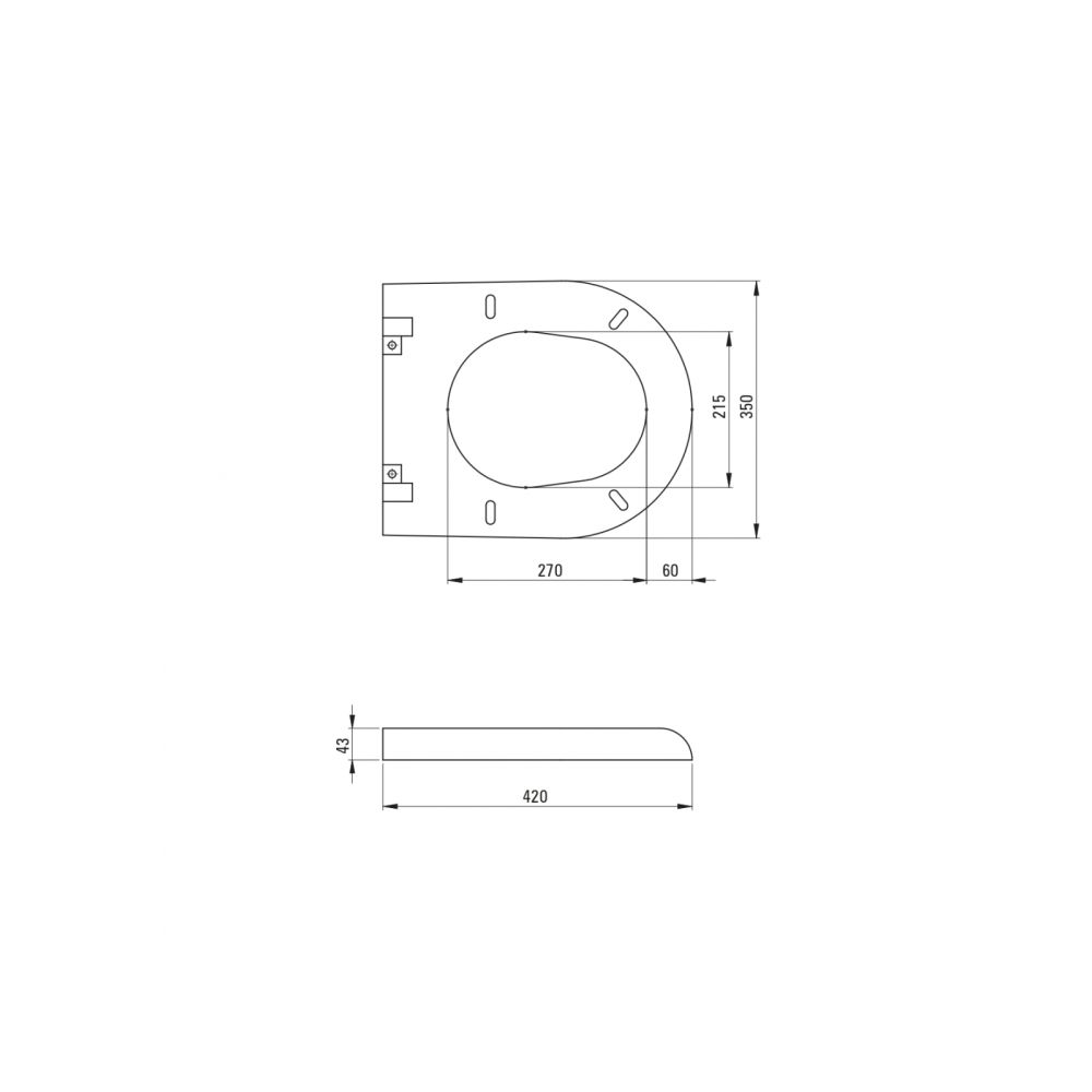 Capac wc soft close culoare alba Deante, Avis [5]