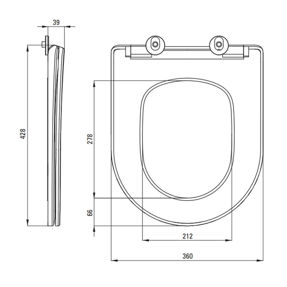 Capac wc soft close Deante Jasmin alb [2]