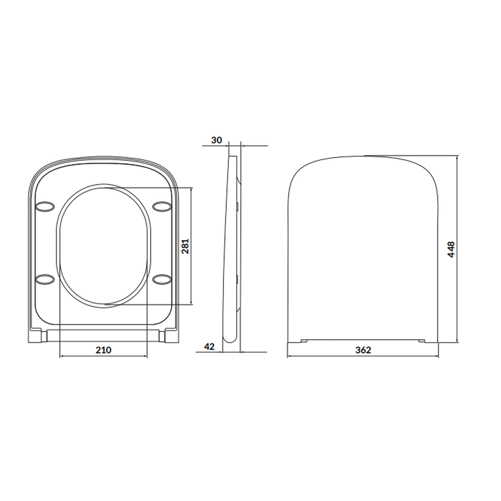 Capac wc soft close duroplast Cersanit Larga, dreptunghiular [4]