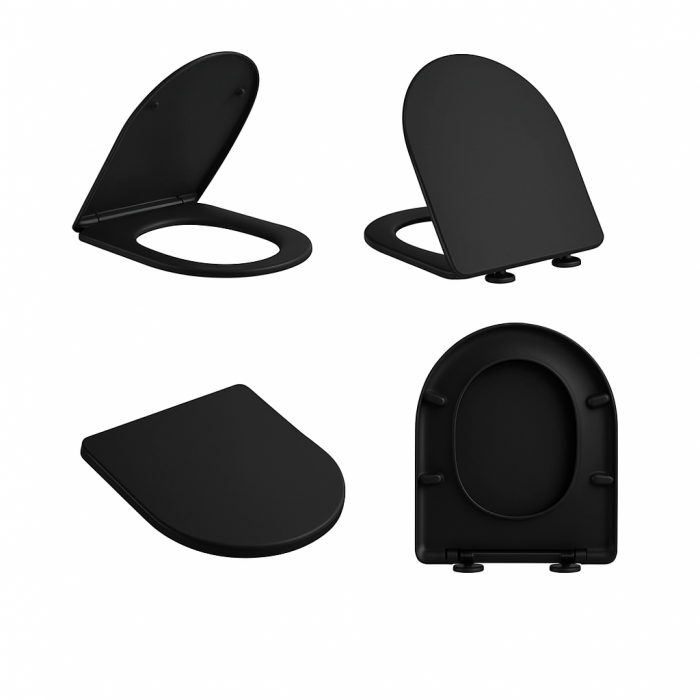 Capac wc soft close si demontare rapida negru mat Foglia Oslo [2]