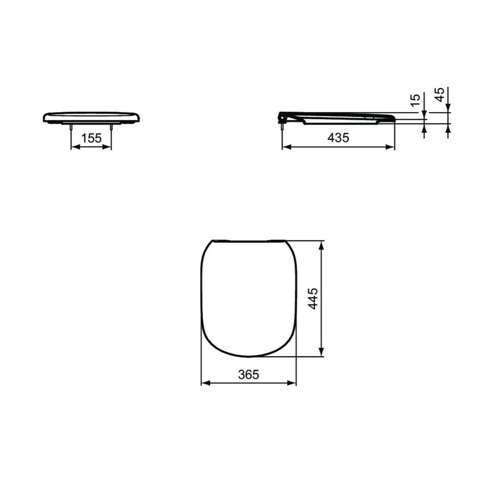 Capac wc soft close Ideal Standard Tesi negru mat [6]